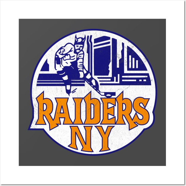 Vintage New York Raiders Hockey Wall Art by LocalZonly